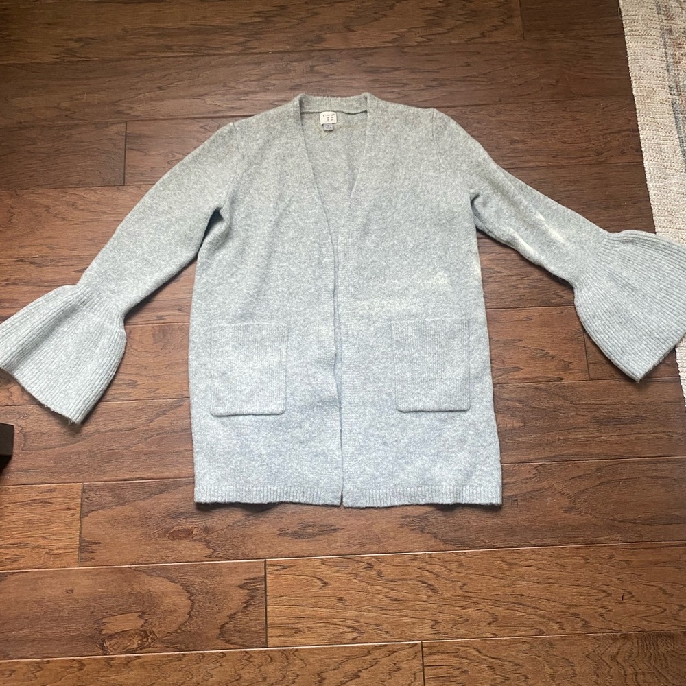 a new day Women's Light Gray Cardigan Sweater